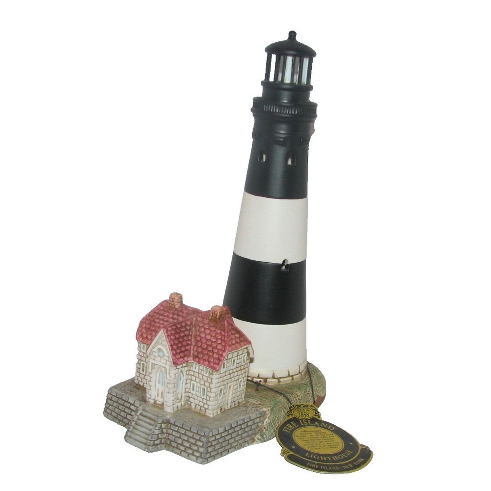 Vintage Lefton Lighthouse Light Fire Island New York 11" NO Light Included